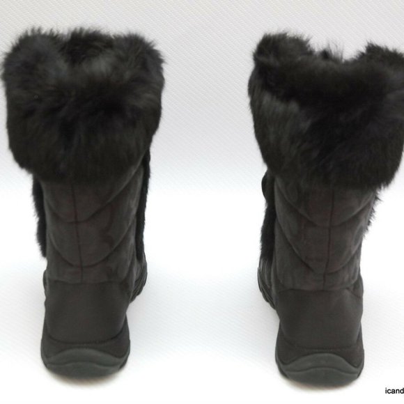 Coach JENNIE Op Art Jacquard Lace-Up Rabbit Boot - Picture 4 of 7